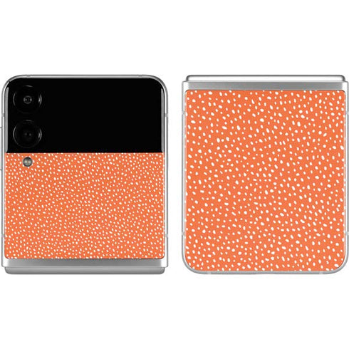 Orange Spots Galaxy Z Flip4 5G Skin